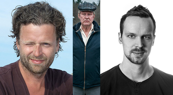 From left to right: Editor Fredrik Morheden, Schauspieler Rolf Lassgård als Ove und Emil Stenberg vom Schwedischen Editorenverband